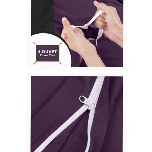 🆕⭐ Purple soft duvet cover set - Picture 6 of 11